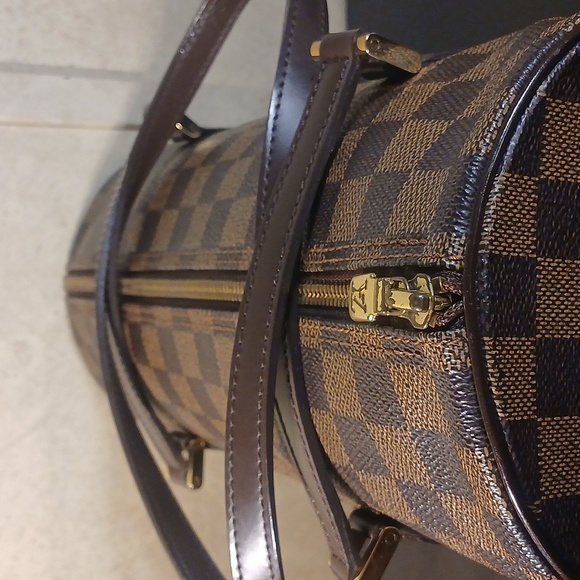 AUTHENTIC LOUIS VUITTON DAMIER PAPILLLON 30 HAND BAG PURSE N51303 LV0859J - Picture 10 of 16